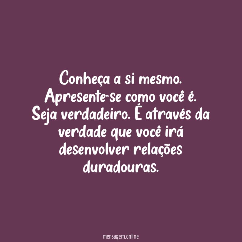 Conheça a si mesmo