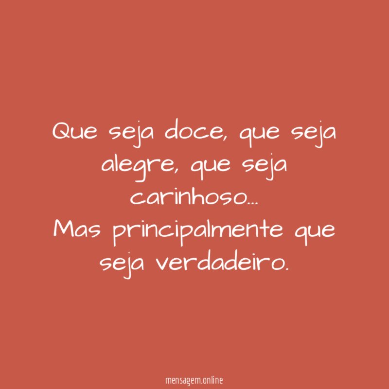 Que seja doce