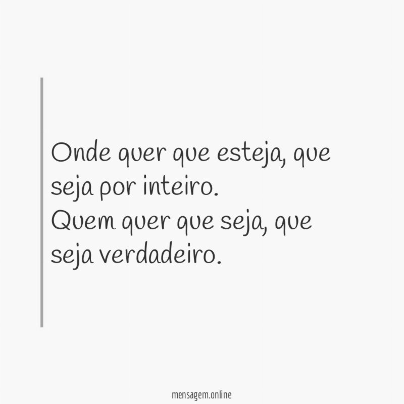 Onde quer que esteja