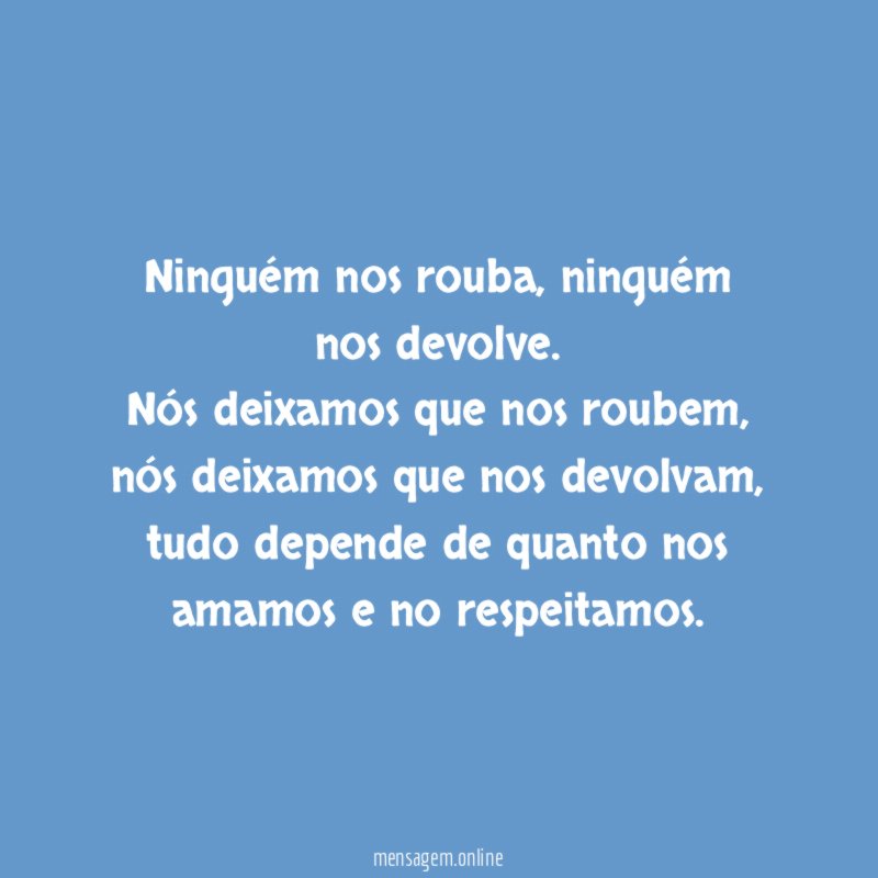 Ninguém nos rouba