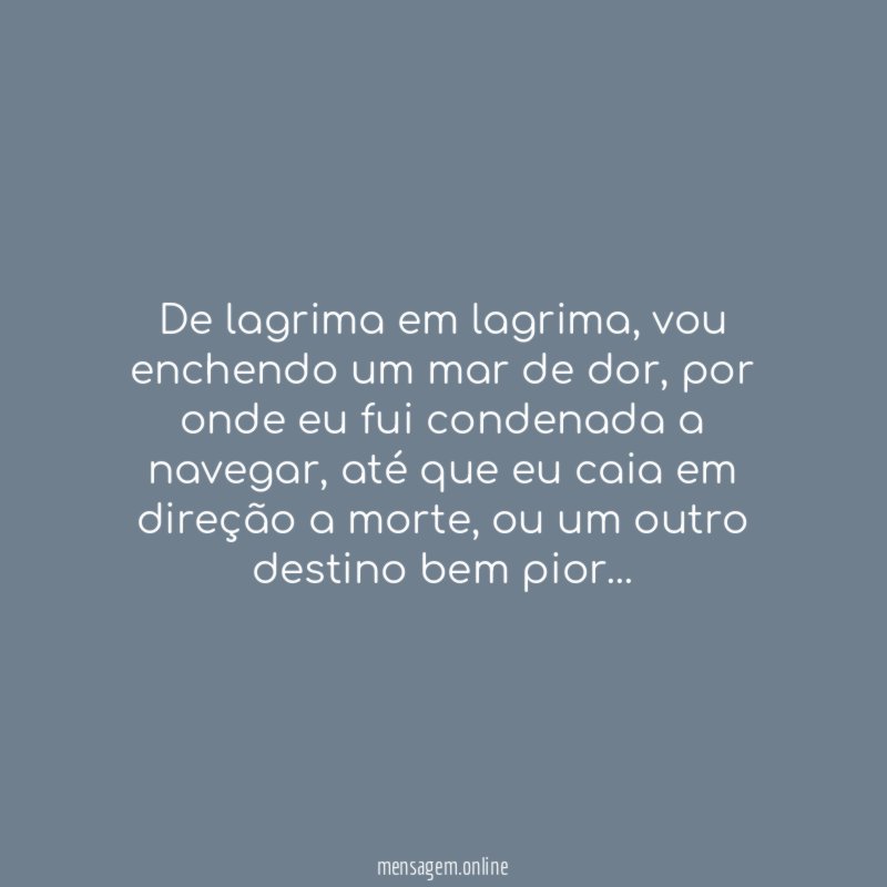 De lagrima em lagrima