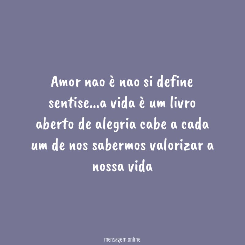 amor nao è nao si define sentise