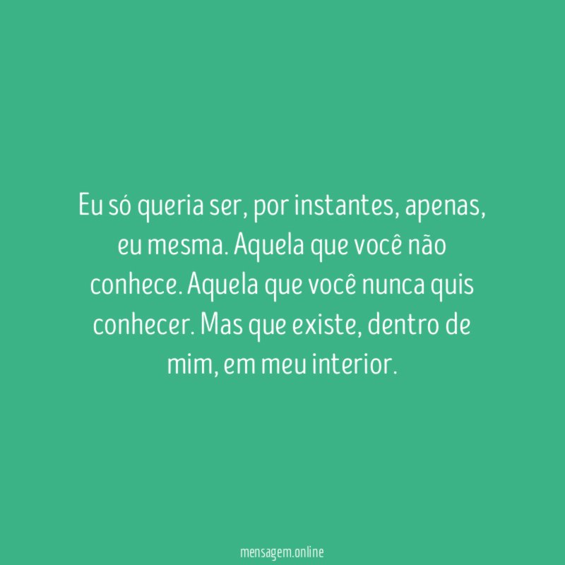 Eu só queria ser