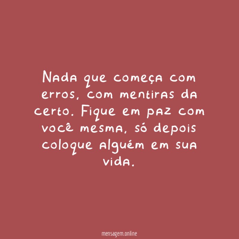Nada que começa com erros