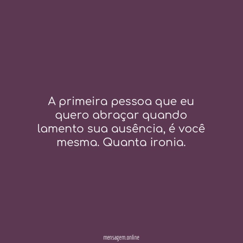 A primeira pessoa que eu quero abraçar quando