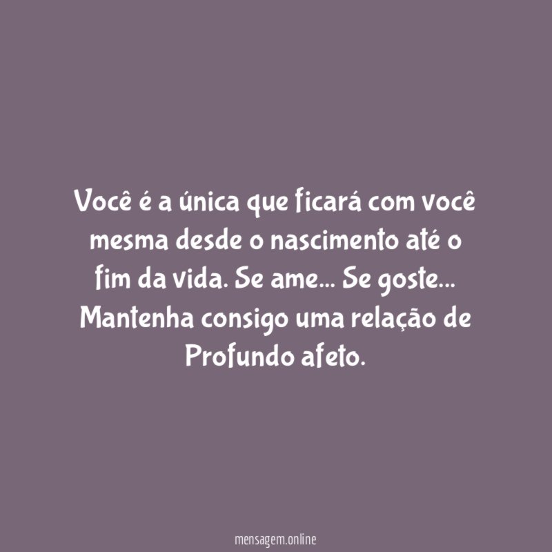 Você é a única que ficará com você